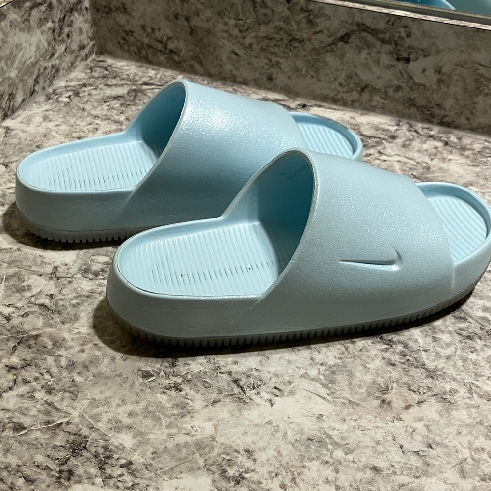 Nike Light Blue Slide Sandals